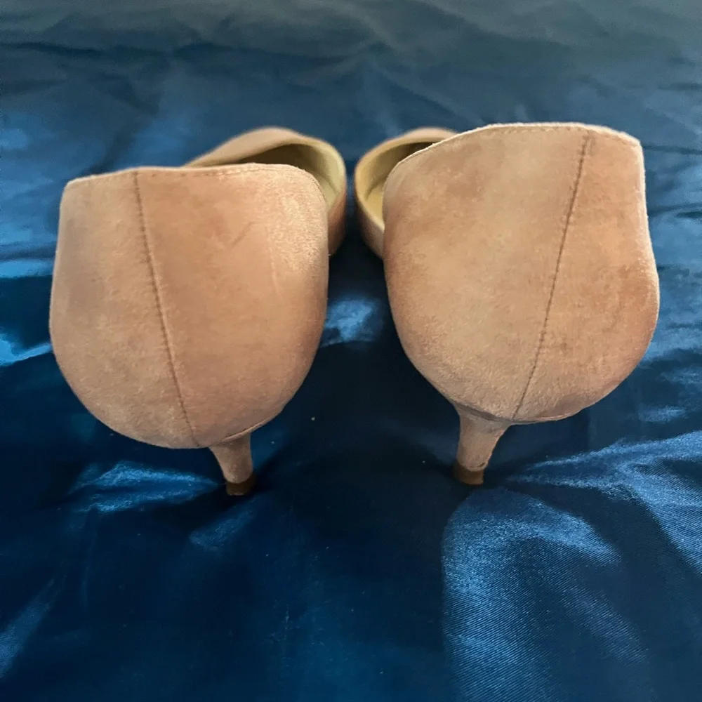 Zara Basic Baby Pink Round Heel Pointed Toe Slingback Women's Shoes Size 37 - Picture 8 of 11